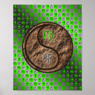 Virgo & Earth Rabbit Poster