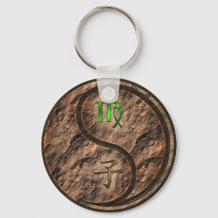 Virgo & Earth Rat Key Ring