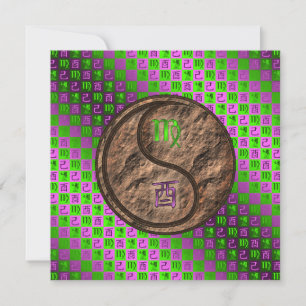 Virgo & Earth Rooster Card