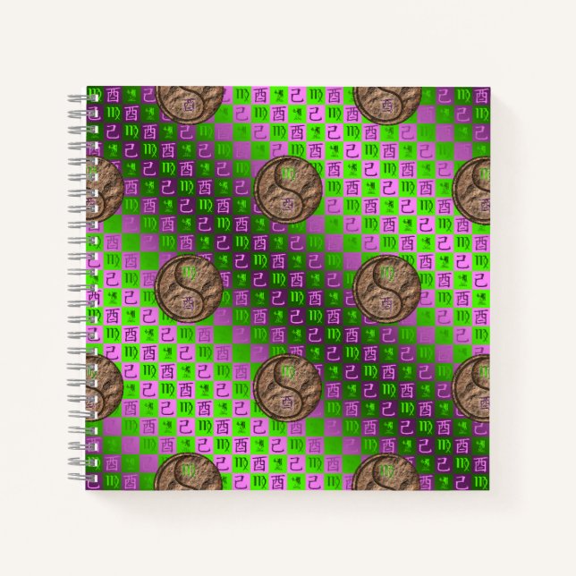 Virgo & Earth Rooster Notebook (Front)