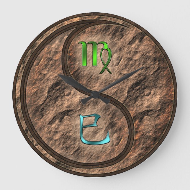 Virgo & Earth Snake Large Clock (Front)