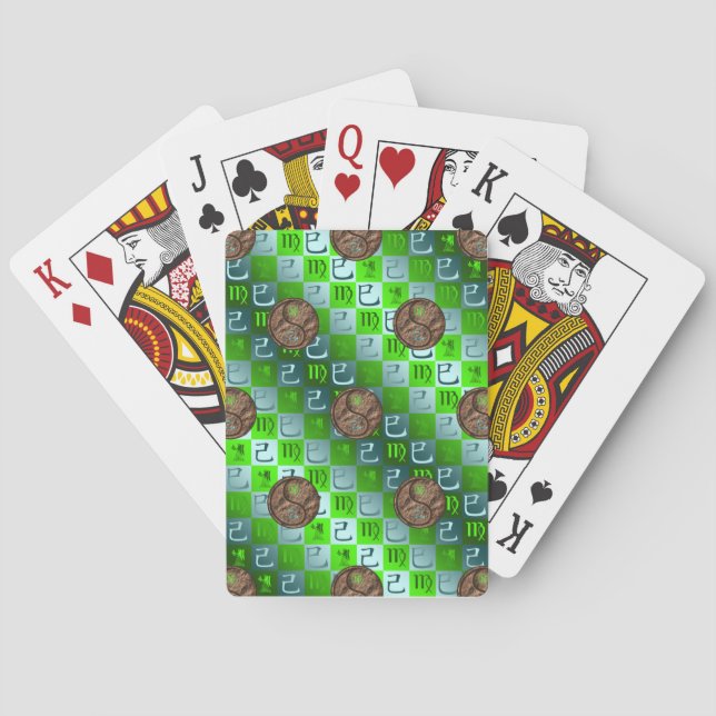 Virgo & Earth Snake Playing Cards (Back)