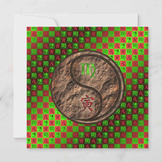 Virgo & Earth Tiger Card (Front)