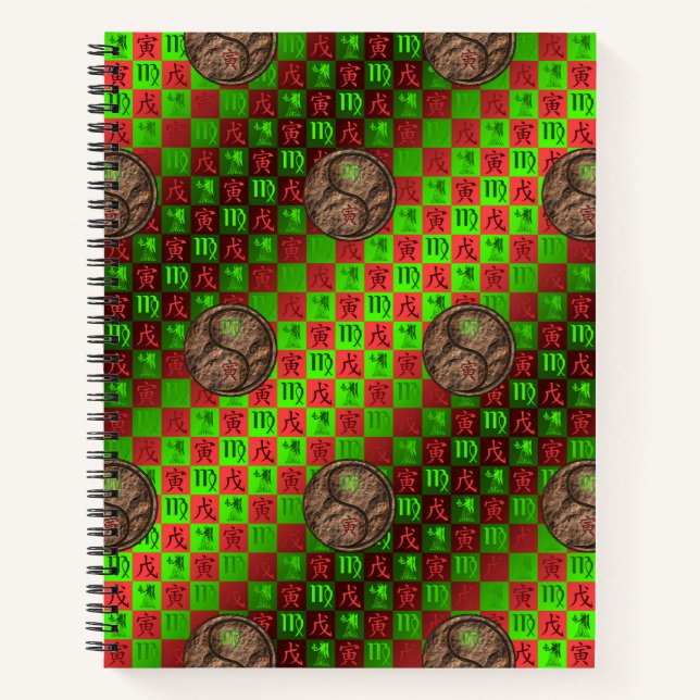 Virgo & Earth Tiger Notebook (Front)