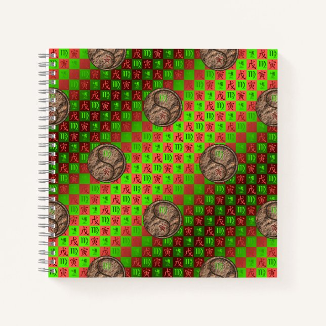 Virgo & Earth Tiger Notebook (Front)