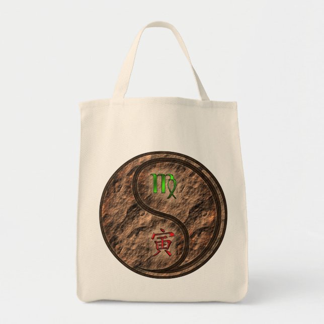 Virgo & Earth Tiger Tote Bag (Front)