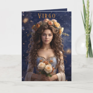 Virgo Female Birthday Card