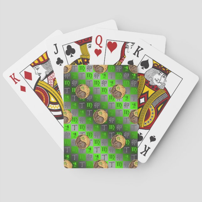 Virgo & Fire Rabbit Playing Cards (Back)
