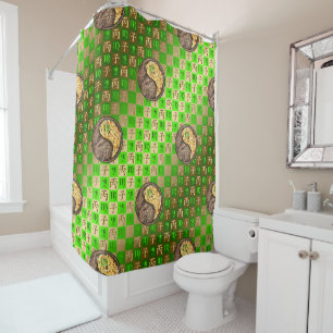 Virgo & Fire Rat Shower Curtain