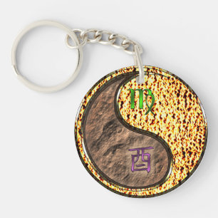 Virgo & Fire Rooster Key Ring