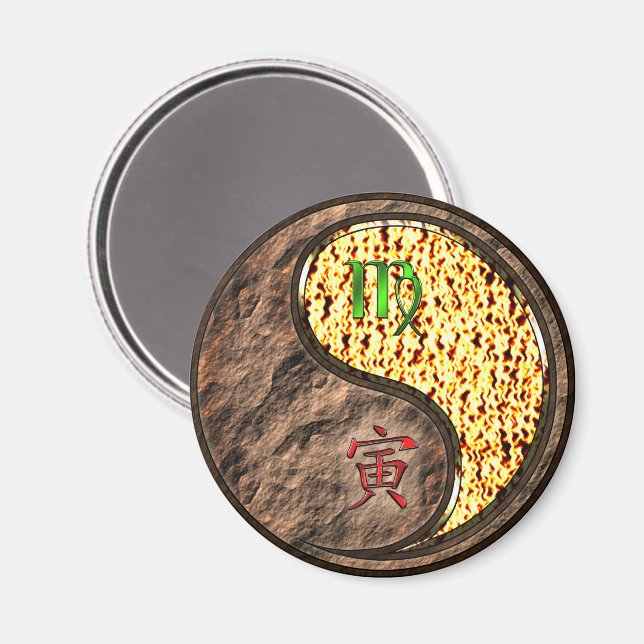 Virgo & Fire Tiger Magnet (Front/Back)