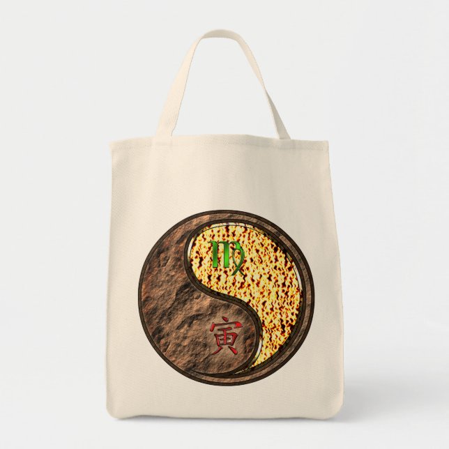 Virgo & Fire Tiger Tote Bag (Front)