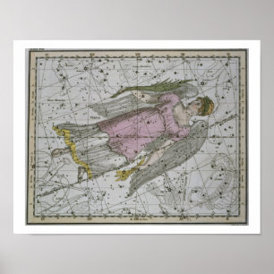 Virgo, from 'A Celestial Atlas', pub. in 1822 (col Poster