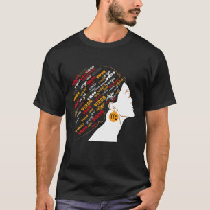Virgo Girl Africa Girl Zodiac Signs Birthday T-Shirt