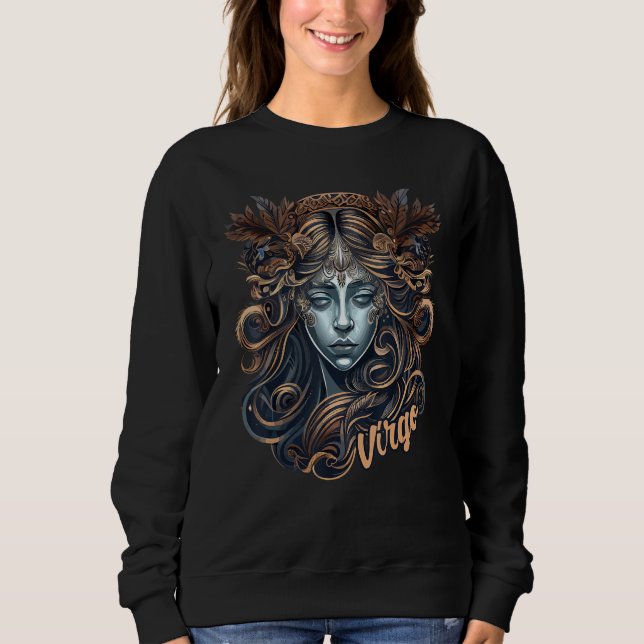 Virgo Girl Greek Goddess Astrology Sign Zodiac Sym Sweatshirt (Front)