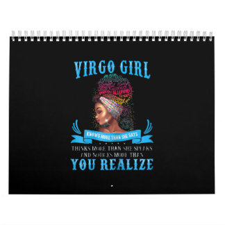Virgo Girl September Womens Birthday Gift Calendar