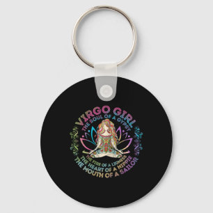Virgo Girl The Soul Of A Gypsy Birthday Hippie Sou Key Ring