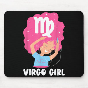 Virgo Girl Zodiac Symbol Woman Zodiac Birthday Mouse Pad