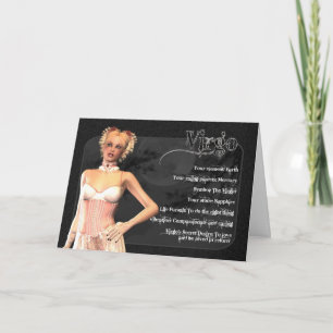 Virgo Gothic Zodiac Birthday Card