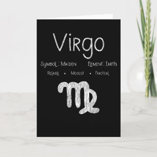 Virgo Horoscope Astrology Star Sign Birthday Gift Card