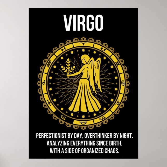 Virgo - Horoscope, Funny Zodiac Sign Humour (Front)