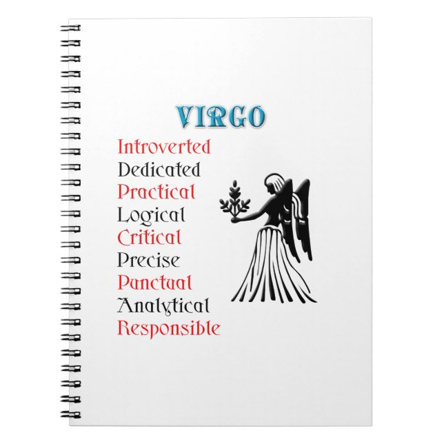 Virgo Horoscope Zodiac Sign Notebook (Front)