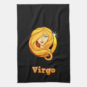 Virgo illustration tea towel