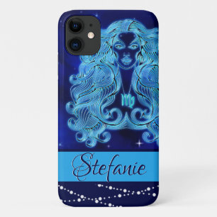 Virgo in Dark Blue iPhone 11 Case