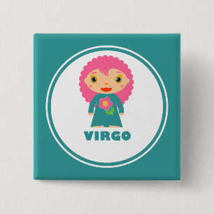 Virgo is my Zodiac Sign 15 Cm Square Badge