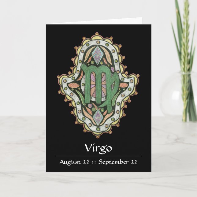 Virgo Khamsa Note Card (Front)