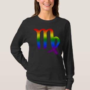 Virgo Lgbt Zodiac Sign Lgbt Rainbow Pride Gay T-Shirt