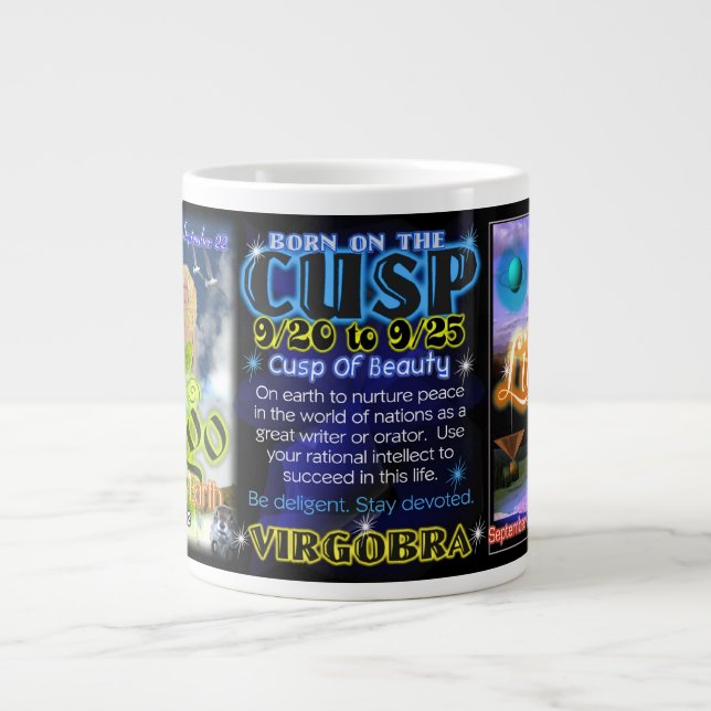 Virgo Libra  zodiac Cusp by Valxart Large Coffee Mug (Front)