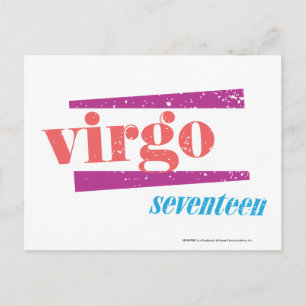 Virgo LtPink Postcard