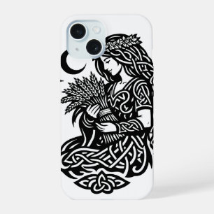 Virgo Maiden Sigil — Earthbound Zodiac Inkwork iPhone 15 Case
