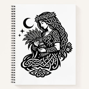Virgo Maiden Sigil — Earthbound Zodiac Inkwork Notebook