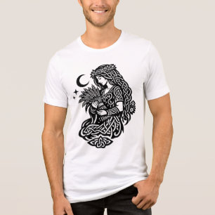 Virgo Maiden Sigil — Earthbound Zodiac Inkwork Tri-Blend Shirt