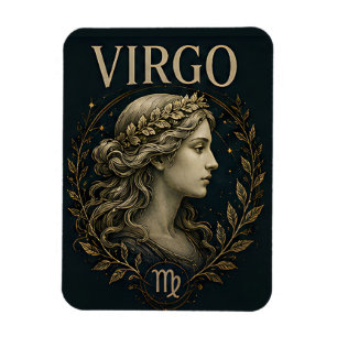 Virgo Maiden Zodiac Celestial Astrology Symbol Magnet