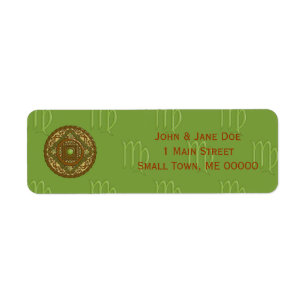 Virgo Mandala Address Label Return Address Label
