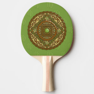 Virgo Mandala Ping Pong Paddle