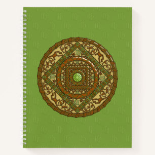 Virgo Mandala Spiral Notebook