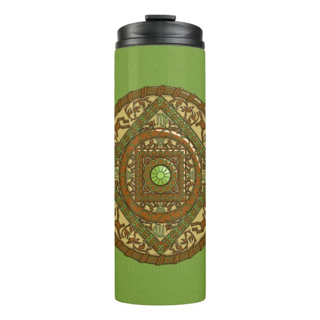 Virgo Mandala Thermal Tumbler (Front)
