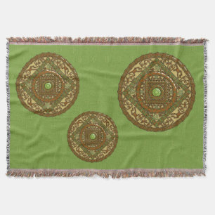 Virgo Mandala Throw Blanket