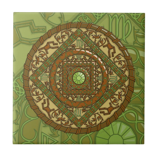 Virgo Mandala Tile (Front)