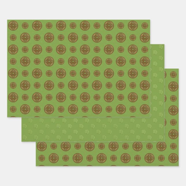 Virgo Mandala Wrapping Paper Set (Set)