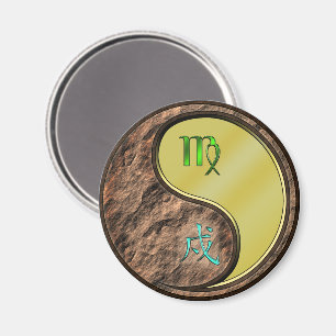 Virgo & Metal Dog Magnet