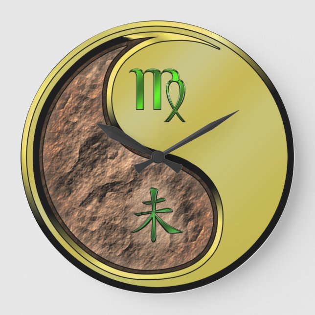 Virgo & Metal Goat Large Clock (Front)