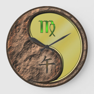 Virgo & Metal Horse Large Clock