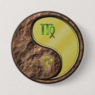 Virgo & Metal Monkey 7.5 Cm Round Badge