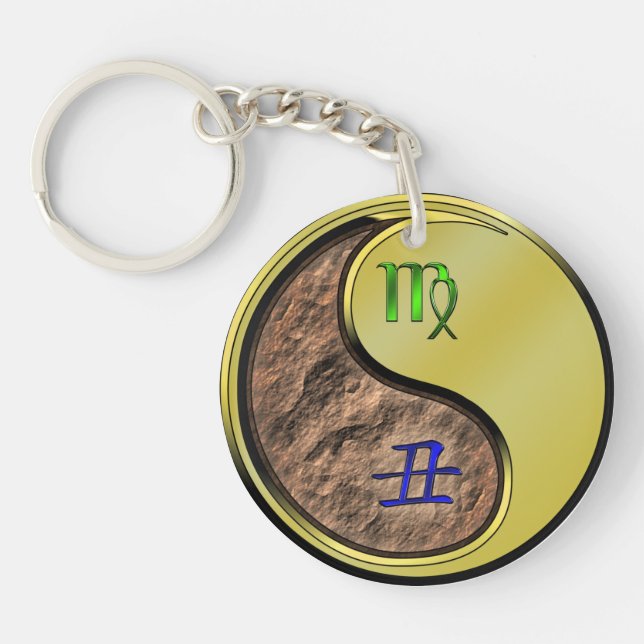 Virgo & Metal Ox Key Ring (Front)