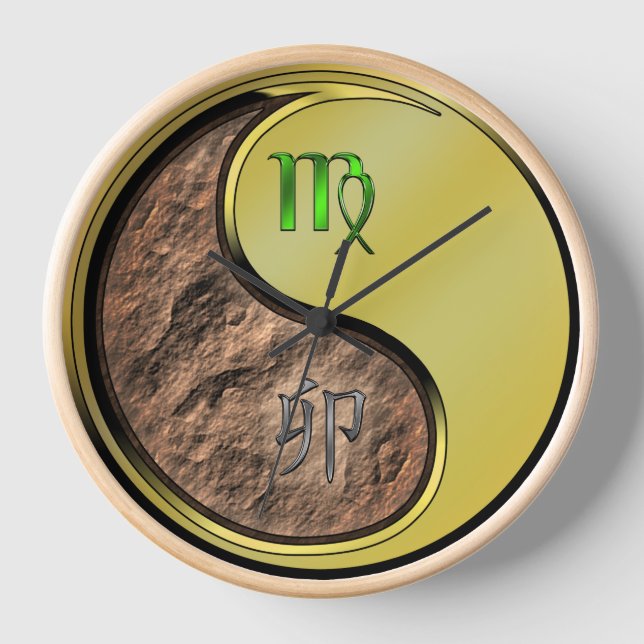 Virgo & Metal Rabbit Clock (Front)